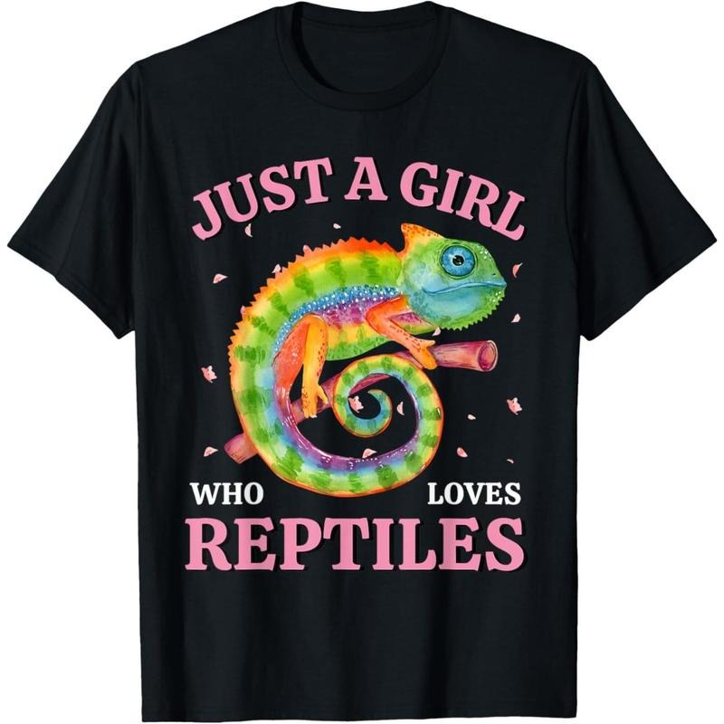 Just A Girl Who Loves Reptiles Funny Lizard Lover Design T-Shirt made in usa Hoodie Sweatshirt | PrintMintTees.com