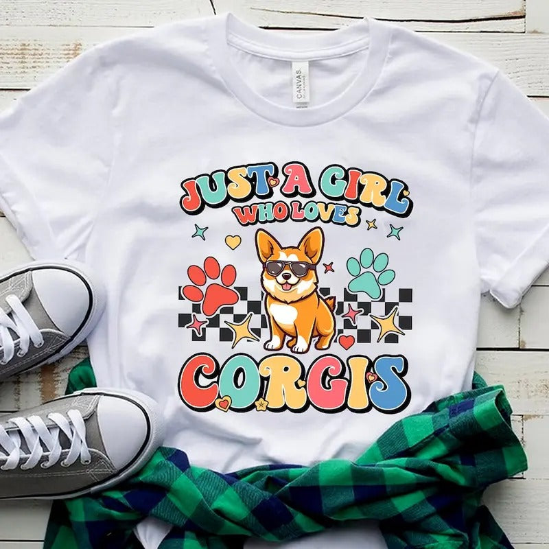 Just a Girl Who Loves Corgis, Dog Lover , Animal Silhouette, Sublimation, The Dogmother Cute Corgis, The Dogmother Shirt,...