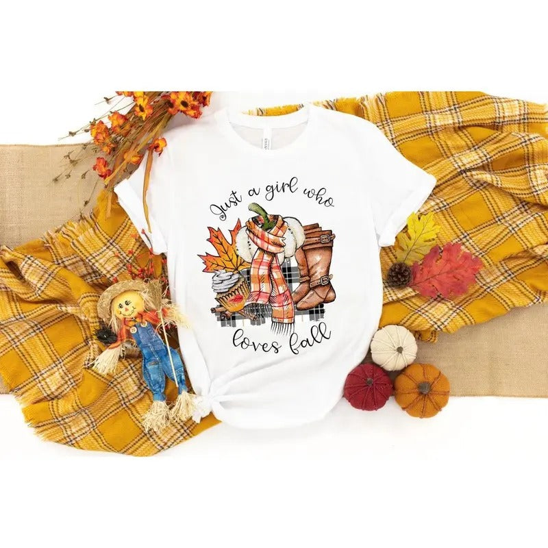 Just a Girl Who Loves Fall Shirt | Fall Shirt, Pumpkin Shirt, Fall Girl Shirt, Hello Pumpkin Shirt, Fall Vibes Shirt,...