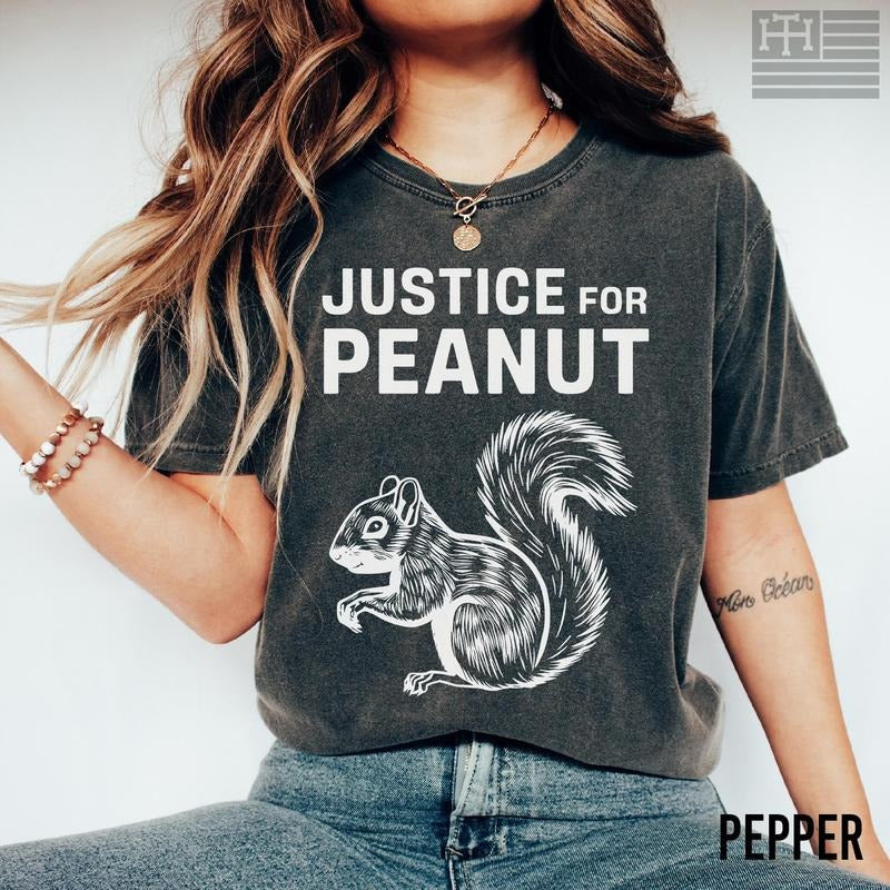 Justice for Peanut Shirt, Peanut Squirrel, Squirrel Lover Shirt, Peanut the Squirrel, Peanut Justice, Animal Lover Gift...