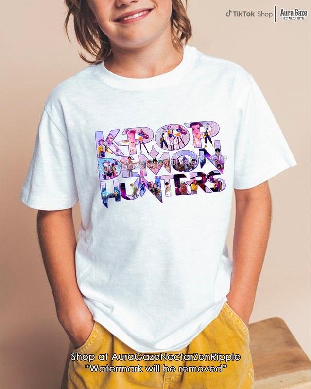 K-Pop Dem@n Hunters (Kid's Youth) Unisex Tshirt For Fan, KPop Dem@n Hunters Shirt, Celebrity Crush Movie Merch, Huntrix,...