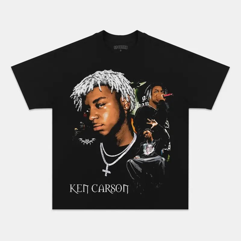 K3n C4rson T-Shirt Vintage Rapper Graphic Tee Shirt Rap Hip Hop Shirt for Men Women Streetwearstyle{n002}2 Hoodie Sweatshirt