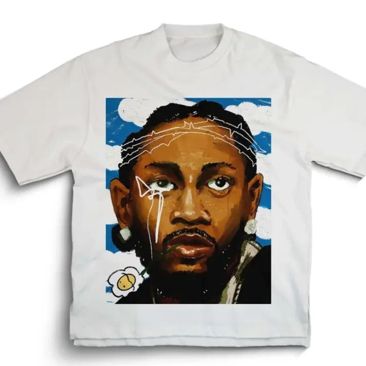 KENDRICK Big Face T-Shirt Vintage Hip Hop Music Retro Style 90s Tee Hoodie, Sweatshirt | PrintMintTees.com