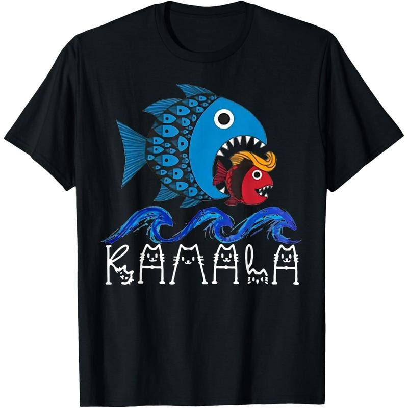 Kamala Fish Eat Fish T-Shirt made in usa Hoodie Sweatshirt | PrintMintTees.com