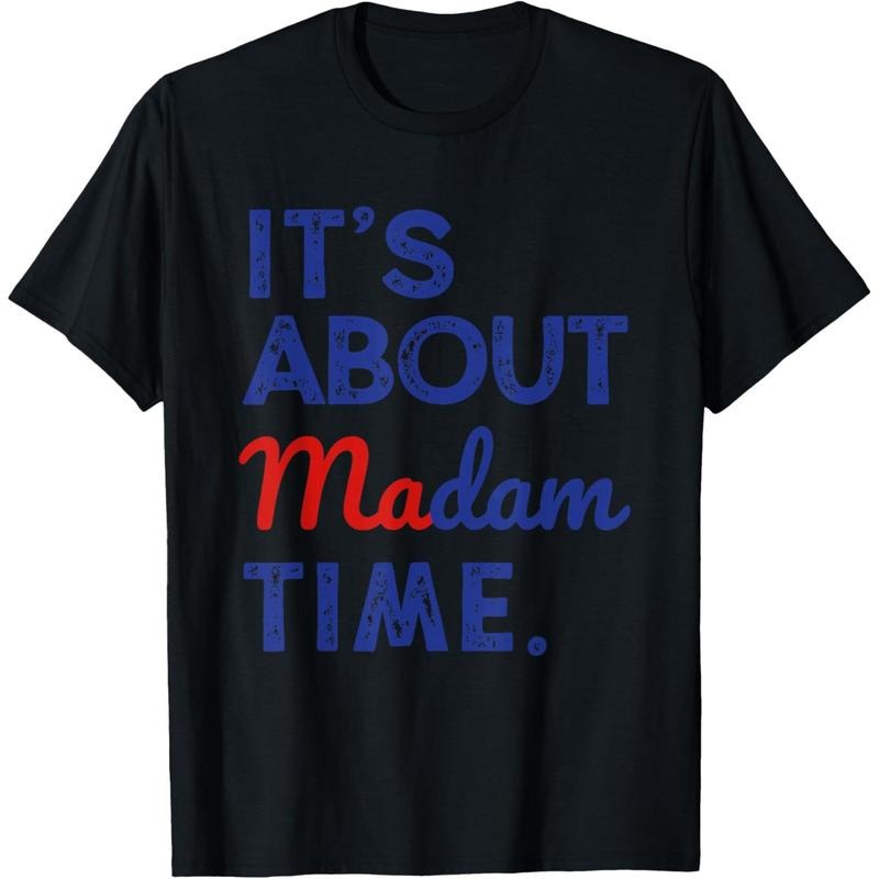 Kamala Harris 2024 It's About Madam Time President Election T-Shirt made in usa Hoodie Sweatshirt | PrintMintTees.com