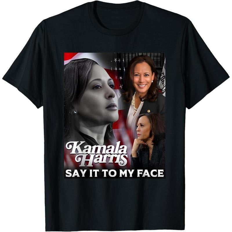 Kamala Harris Say It To My Face T-Shirt made in usa Hoodie Sweatshirt | PrintMintTees.com