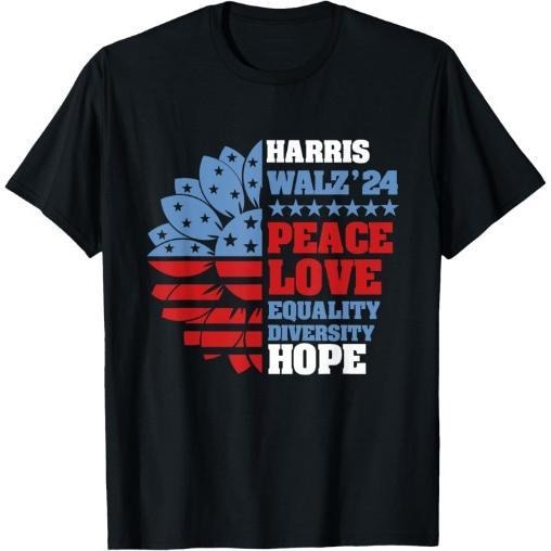Kamala Harris Tim Walz 2024 Peace LGBT Harris Walz Waltz T-Shirt made in usastyle{n002}2 Hoodie Sweatshirt