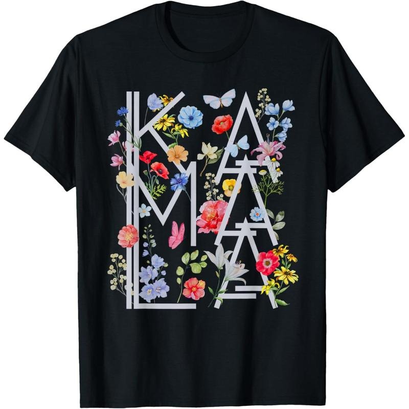 Kamala Harris Vintage Floral Feminine First Female President T-Shirt made in usa Hoodie Sweatshirt | PrintMintTees.com