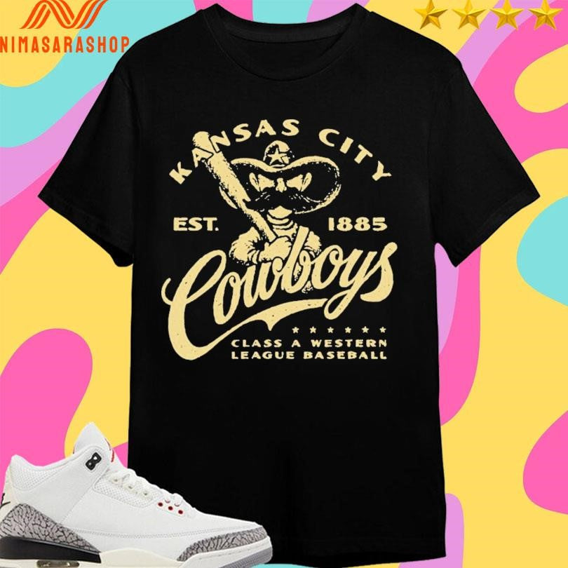 Kansas City Cowboys Est 1885 Class A Western League Baseball Shirts