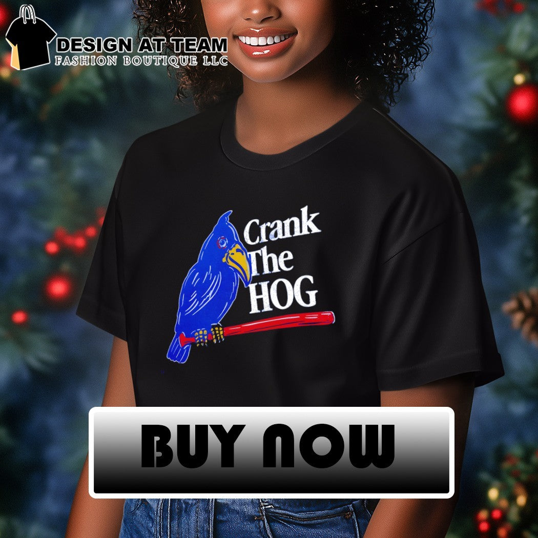 Kansas Jayhawks baseball mascot Crank the Hog shirt
