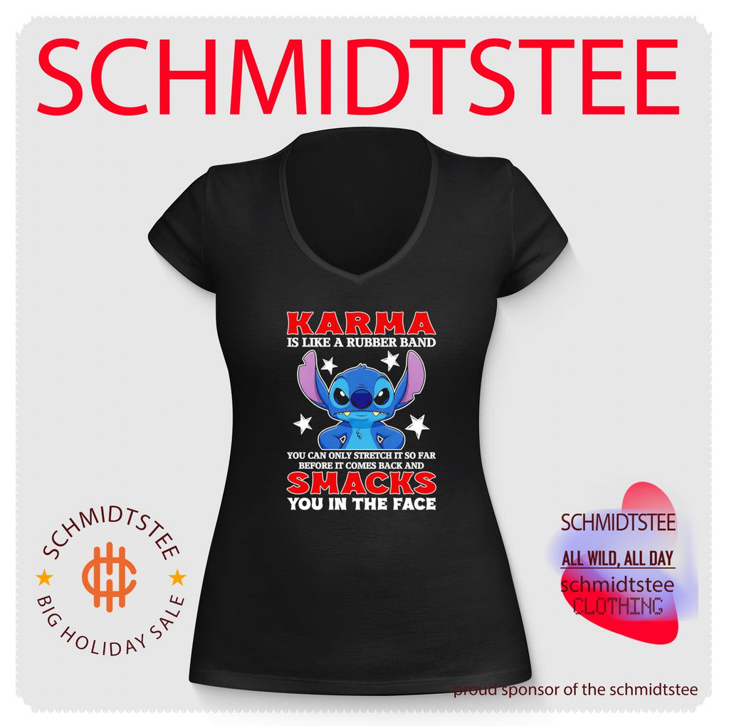 Karma Is Like a Rubber Band Stitch Quote shirt
