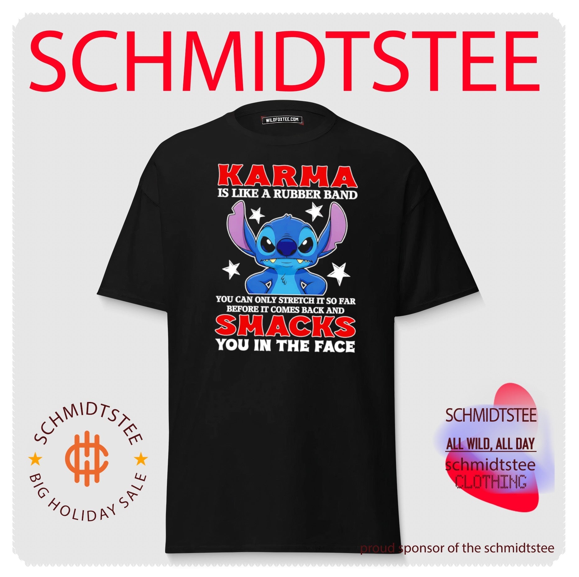 Karma Is Like a Rubber Band Stitch Quote shirt