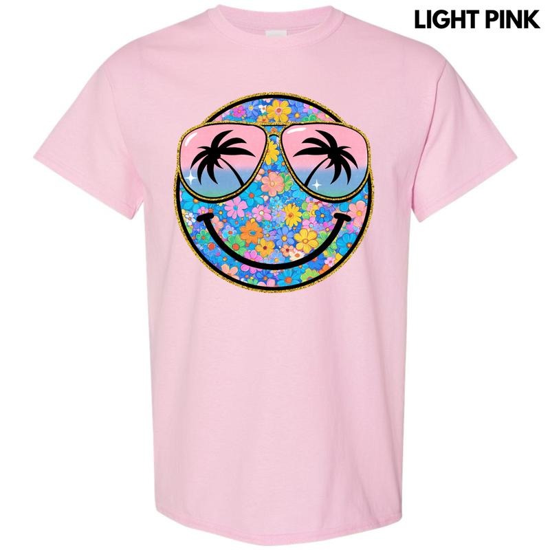 Keep It Cute Floral Happy Face Gildan Short Sleeve T-Shirt 'NLB' Hoodie Sweatshirt | PrintMintTees.com