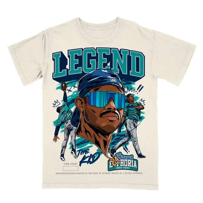Ken Griffey Jr "The Kid" Planet Euphoria Shirt, Vintage 90s Unisex Tee Various Sizes and Colors, shirt trend Hoodie...