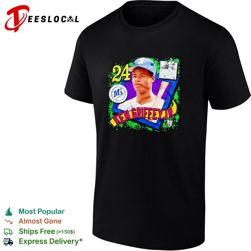 Ken Griffey Jr Seattle Mariners baseball card shirt