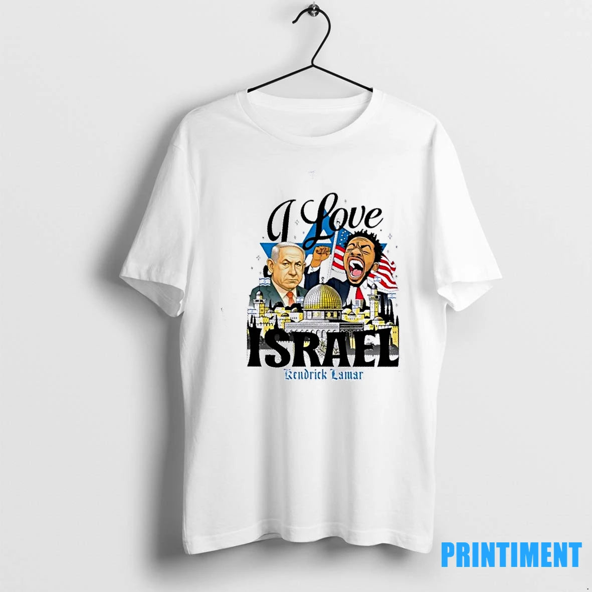 Kendrick Lamar X Benjamin Netanyahu I Love Israel Tshirts Sweater