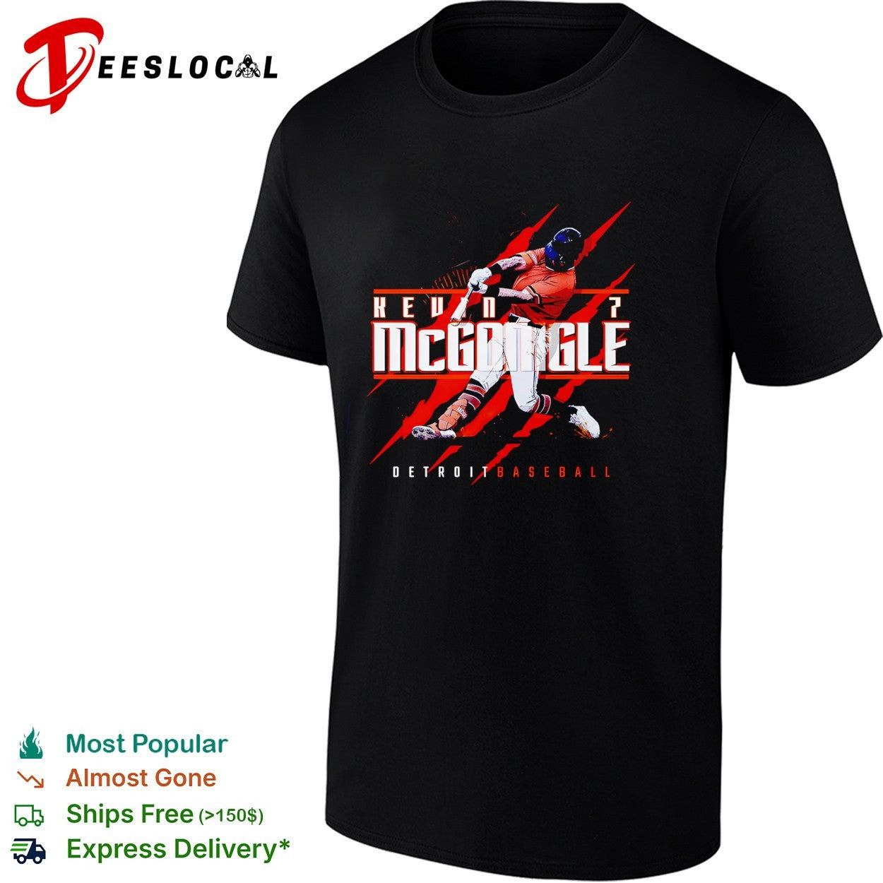 Kevin McGonigle Detroit baseball number 7 shirt