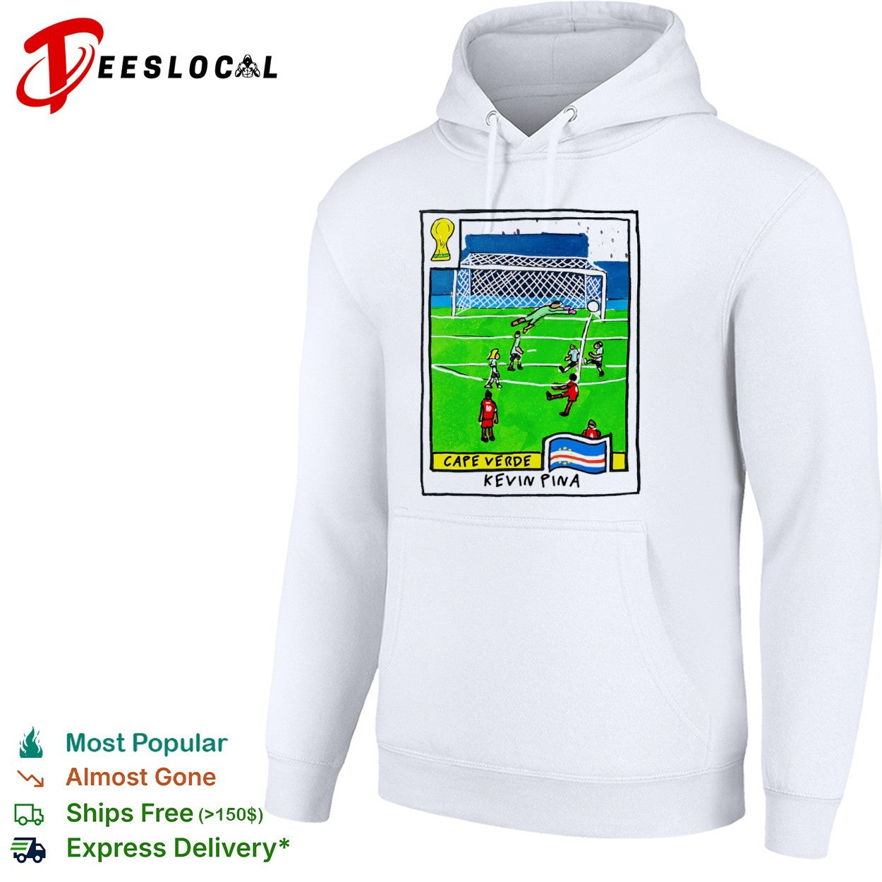 Kevin Pina Cape Verde National Football Team World Cup Panini Style Soccer Art shirt