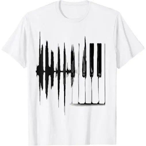 Keyboard Heartbeat Cool Piano and Organ Player Novelty Item T-Shirt Made in USA Hoodie Sweatshirt | PrintMintTees.com