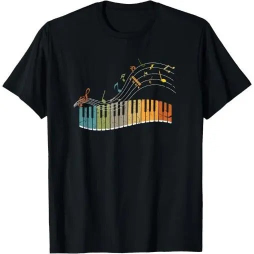 Keyboard Pianist Funny Musician Piano Art Music T-Shirt Made in USA Hoodie Sweatshirt | PrintMintTees.com