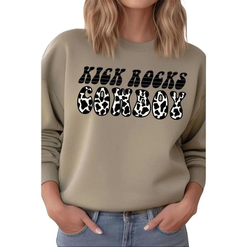 Kick Rocks Cowboy Unisex NuBlend Crew Sweatshirt Shirt Hoodie | PrintMintTees.com