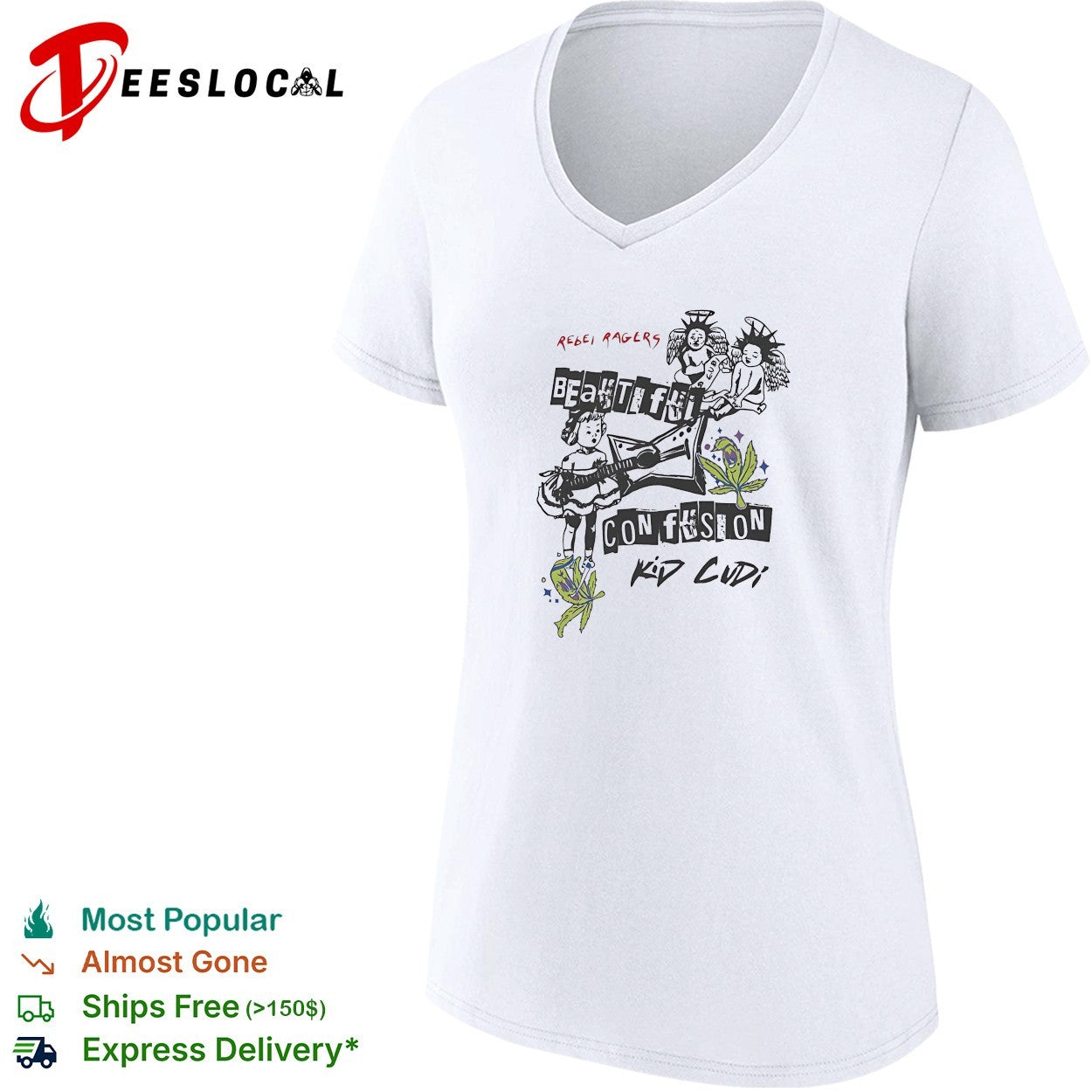 Kid Cudi Rebel Ragers tour beautiful confusion shirt