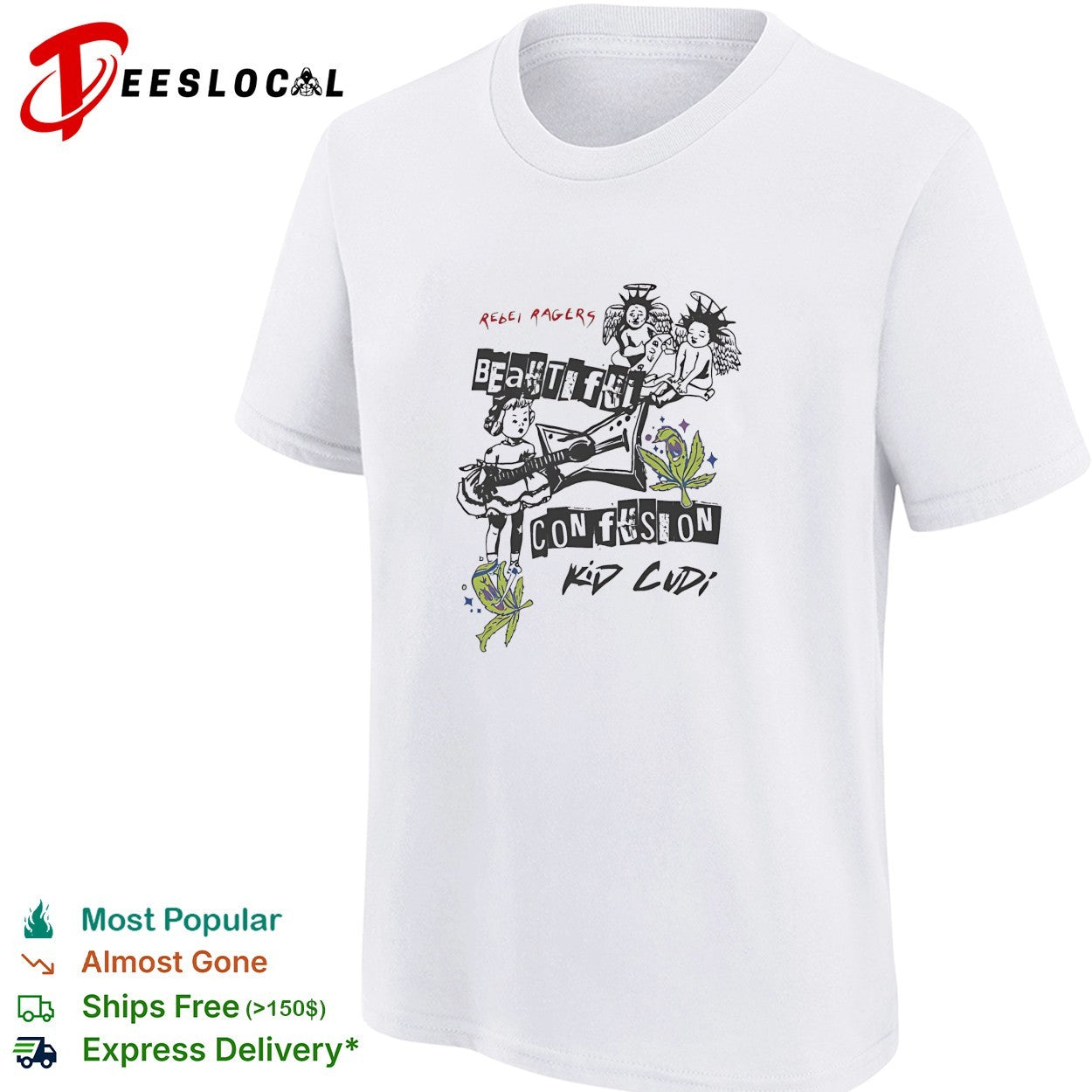 Kid Cudi Rebel Ragers tour beautiful confusion shirt