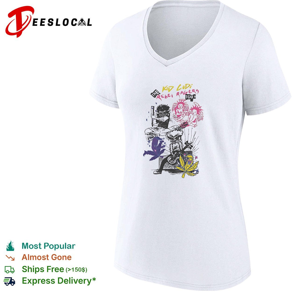 Kid Cudi Rebel Ragers tour skateboard shirt