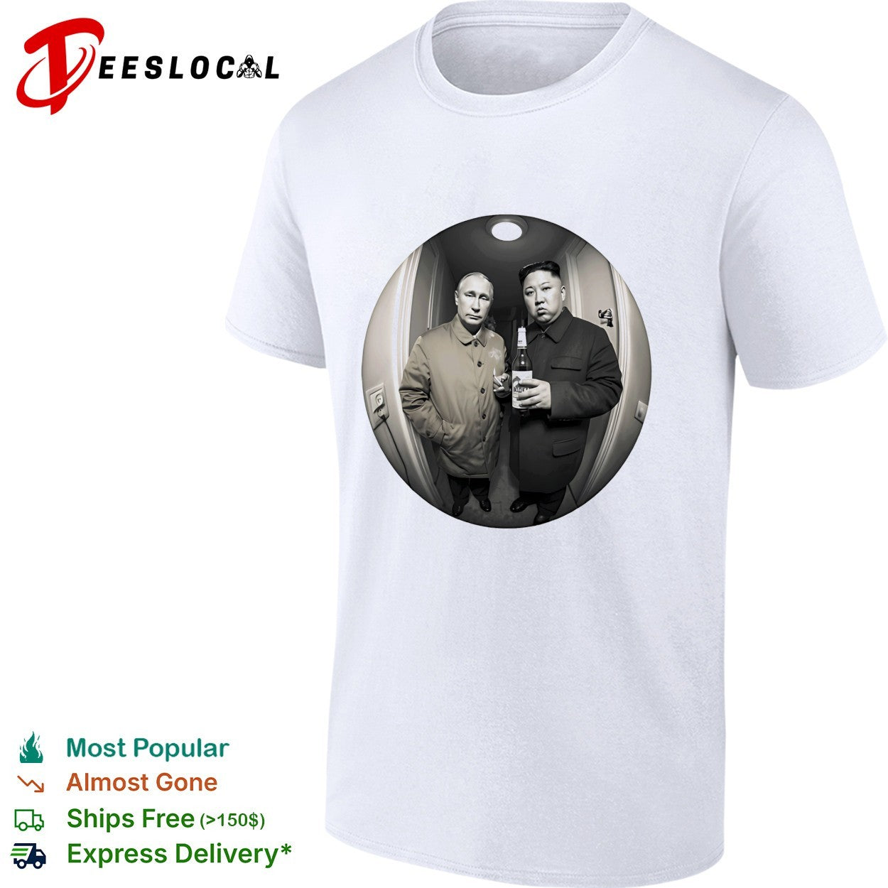 Kim Jong Un and Vladimir Putin In Hallway meme shirt