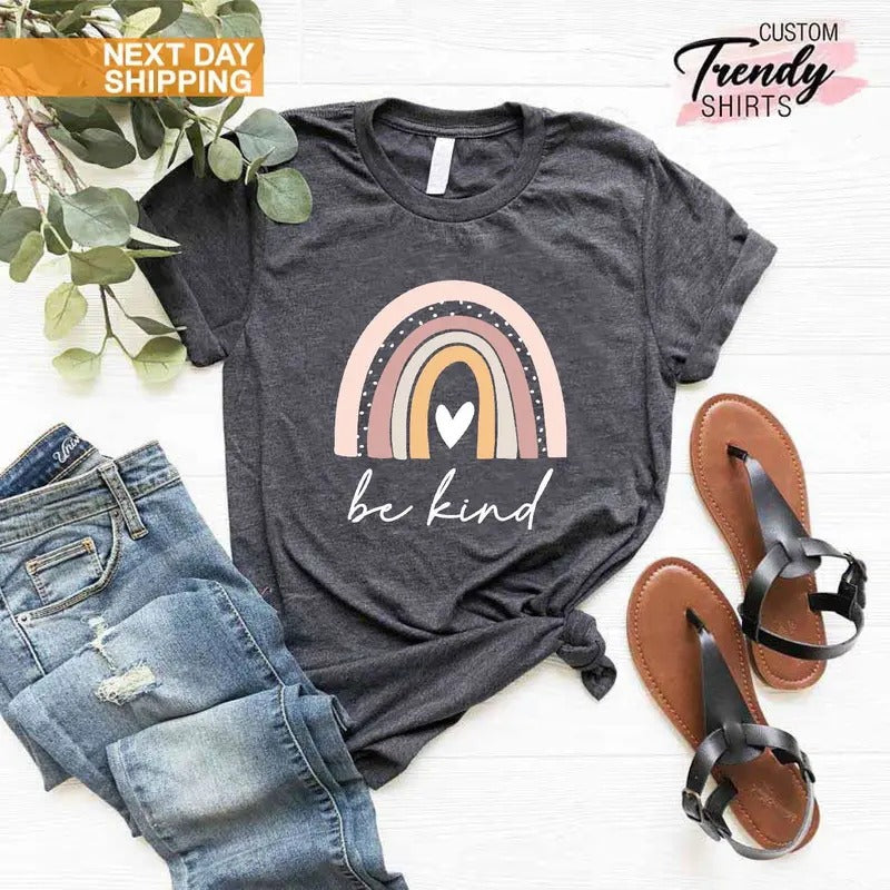 Kindness Shirt, Rainbow Shirt, Be Kind T-Shirt, Teacher Gift Shirt, Motivational Shirt, Positive Vibes Tee, Be Kind...