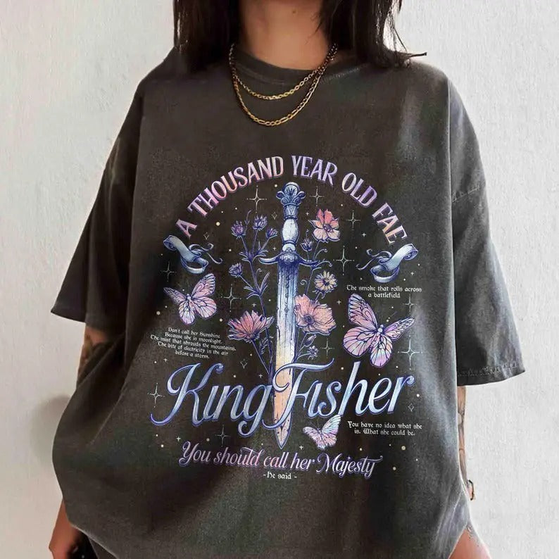 Kingfisher Comfort Colors Fan Shirt, Quicksilver Callie Hart Shirt, Little Osha Fantasy Romance Apparel, Merch Gift for...