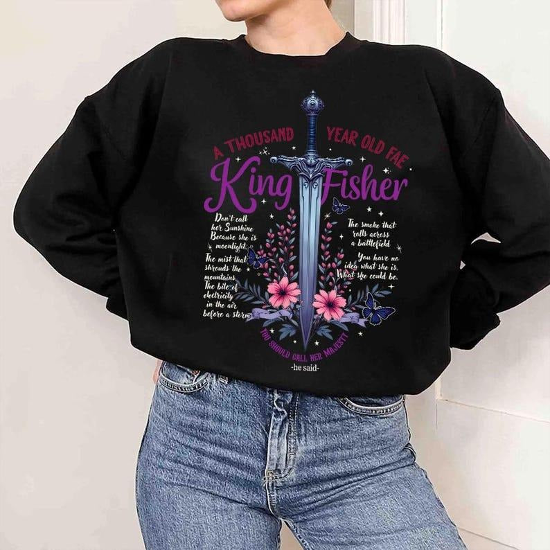Kingfisher Fan Little Osha Fantasy Romance Quicksilver Callie Hart Shirt Book Lovers Bookish Shirt T-Shirts, Hoodie, Sweatshirt