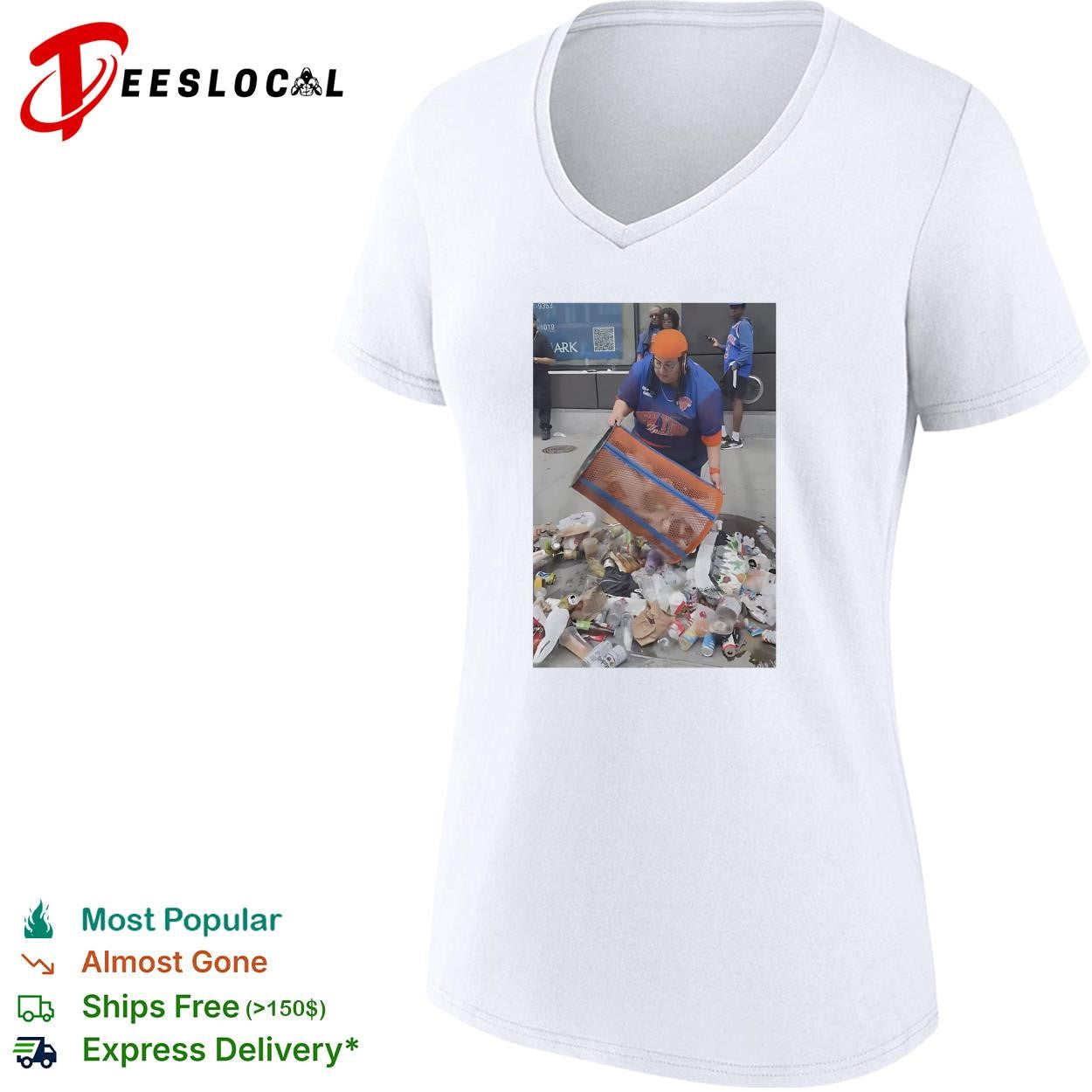Knicks Dei Angie Base Stealing Trashcan shirt