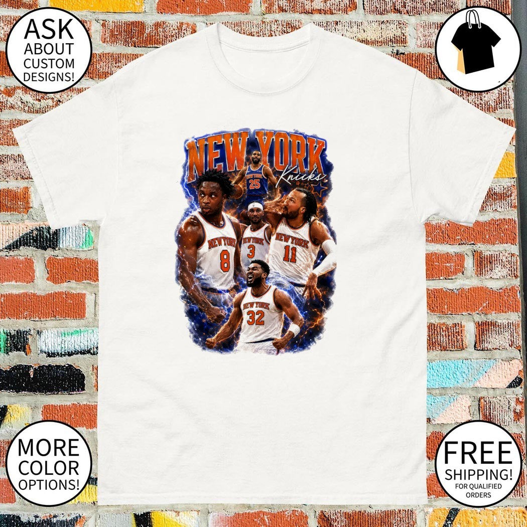 Knicks OG Anunoby Mikal Bridges Jalen Brunson Karl-Anthony Towns New York shirt