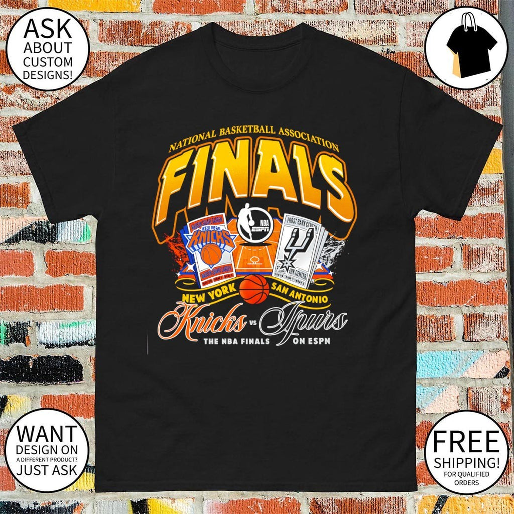 Knicks vs Spurs NBA Finals New York San Antonio basketball tournament team shirt