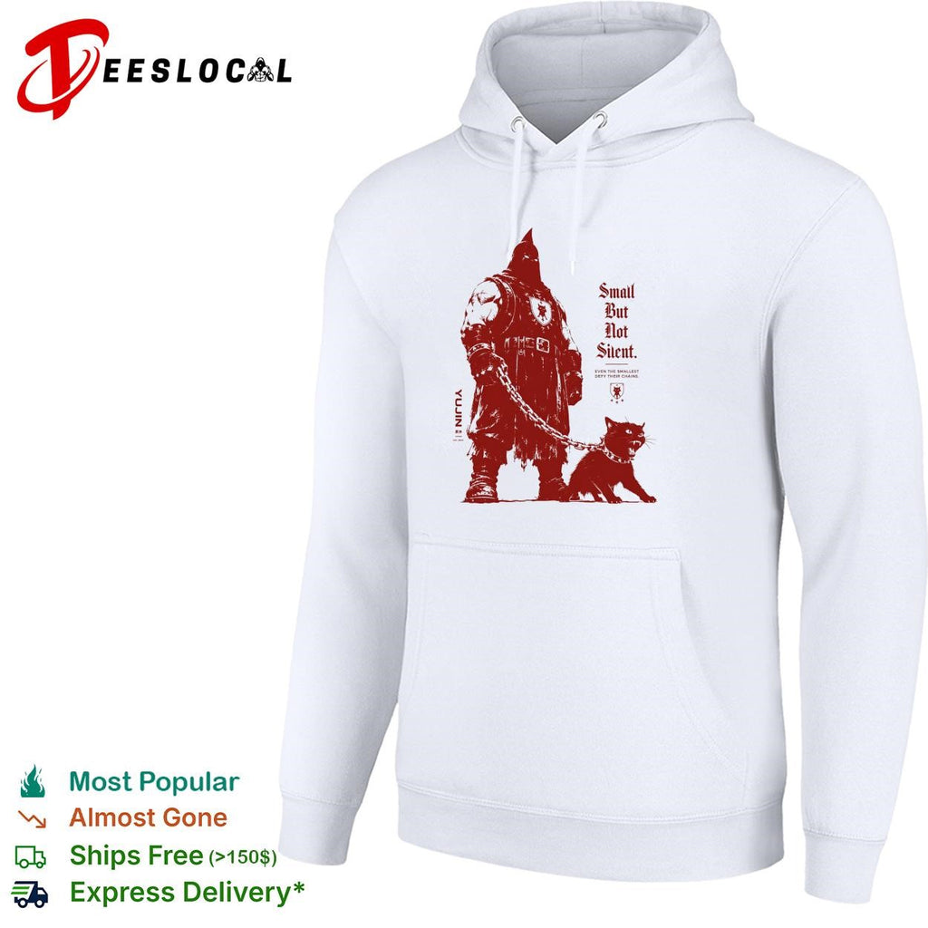 Knight walking black cat on chain small but not silent shirt