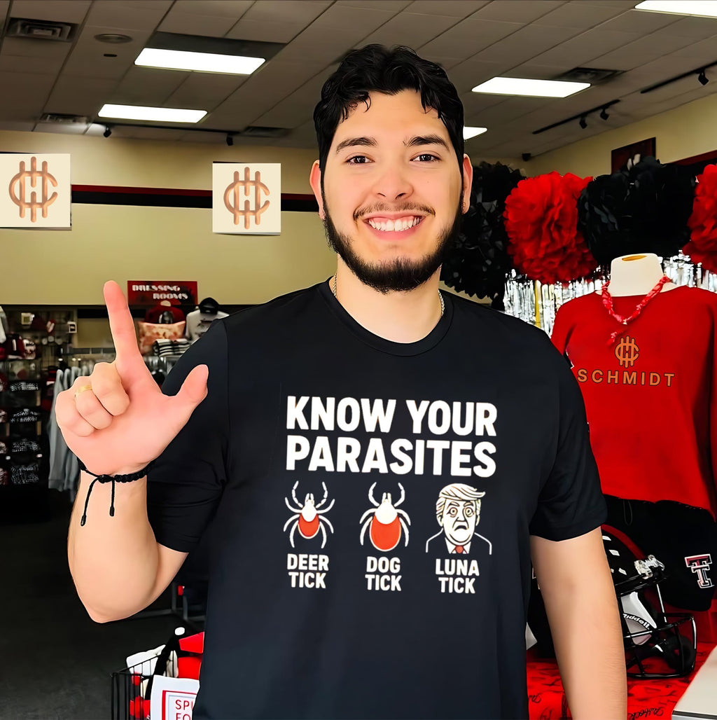 Know your parasites deer tick dog tick luna tick shirt