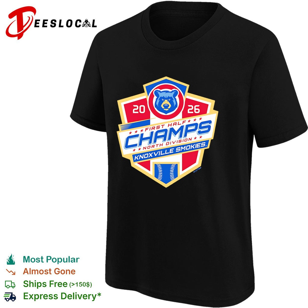 Knoxville Smokies 2026 First Half Champs North Division Baseball shirt