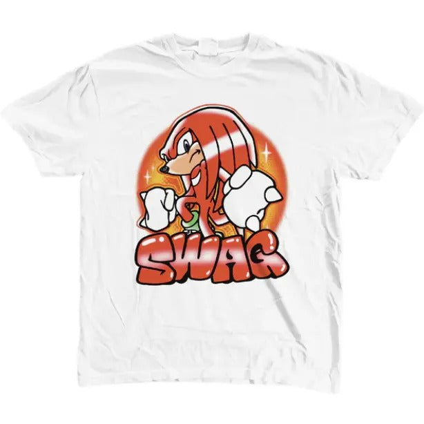 Knuckles Swagkles T-Shirt, Sonic Adventure Shirt, Unisex Vintage Graphic Tees Gothic Grunge Y2k Emo Scene Amity...