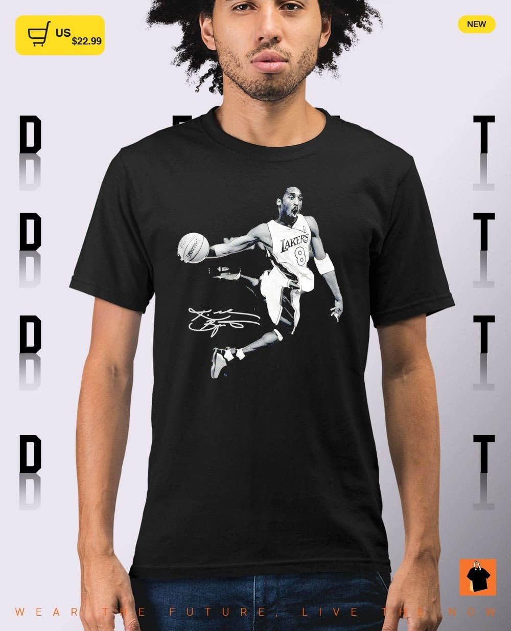 Kobe Bryant Los Angeles Lakers Basketball player NBA signature shirt