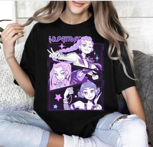 Kpop Demon Hunters Shirt, Jinu Manga Shirt, Korean Pop Lover Gift, Kpop Huntrix Shirt, Demon Hunter , Saja Girls Fan...