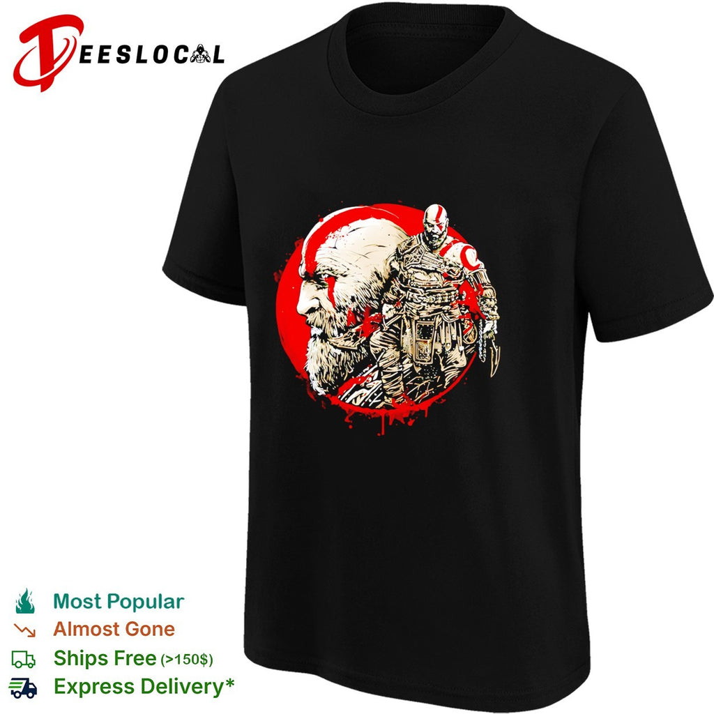 Kratos God of War PlayStation Gaming Spartan retro shirt