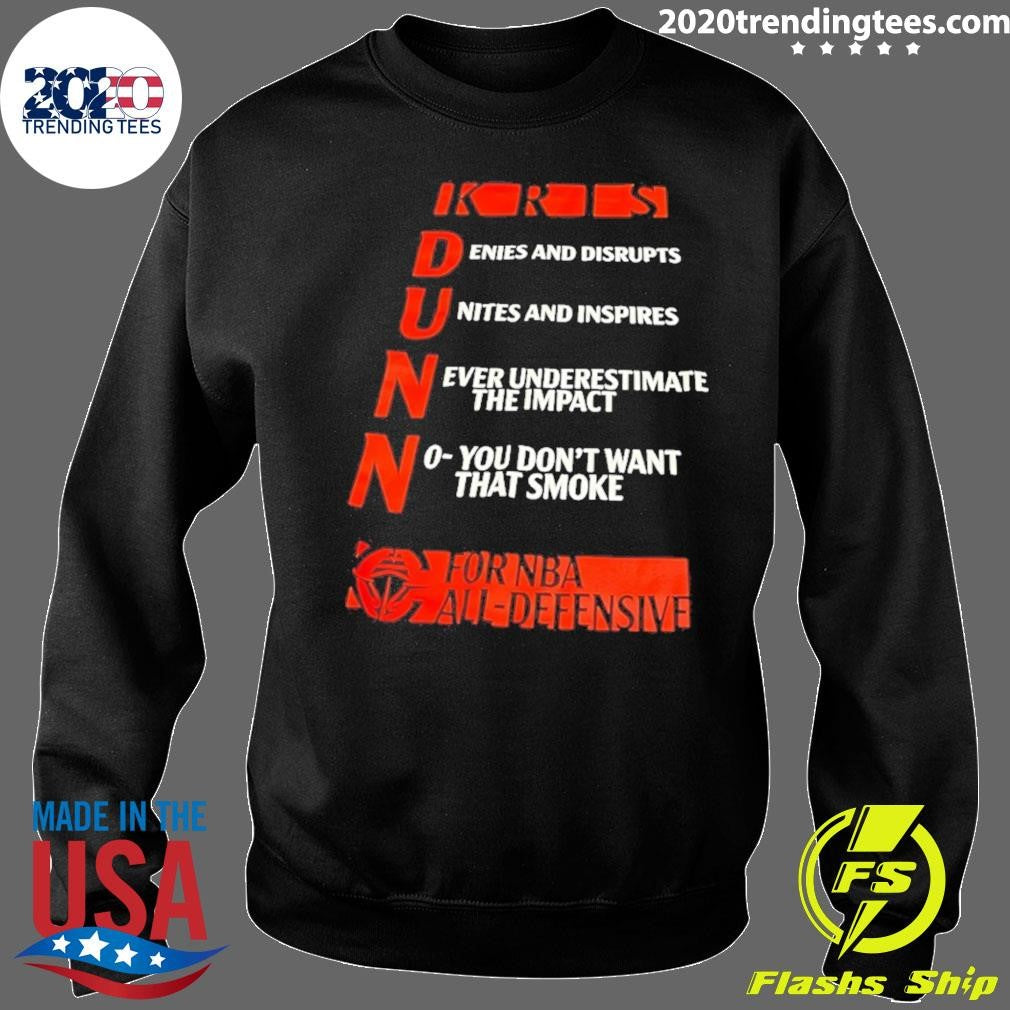 Kris Dunn All-defensive Team Denies And Disrupts Unites And Inspires Nike Logo Shirt