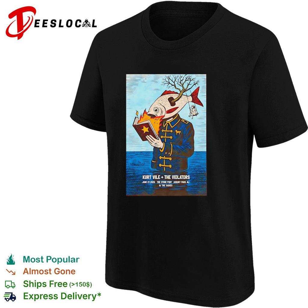 Kurt Vile and the Violators Stone Pony Asbury Park 2026 poster shirt