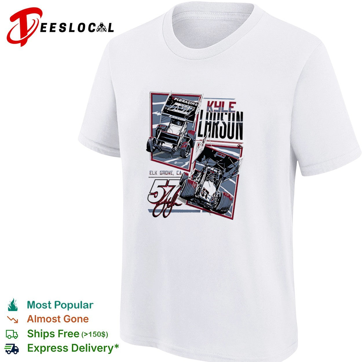 Kyle Larson sprint car racing Elk Grove CA shirt