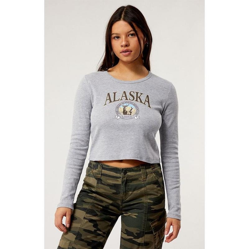 PS / LA Women's Alaska Long Sleeve T-Shirt Hoodie, Sweatshirt | PrintMintTees.com