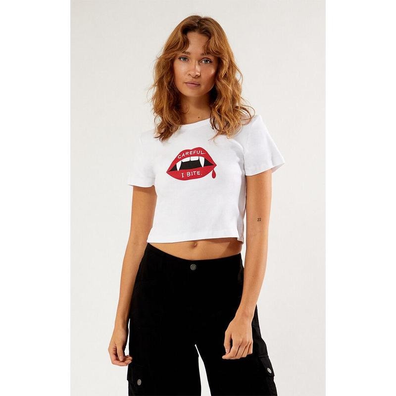 PS / LA Women's Careful I Bite Baby T-Shirt Hoodie Sweatshirt | PrintMintTees.com