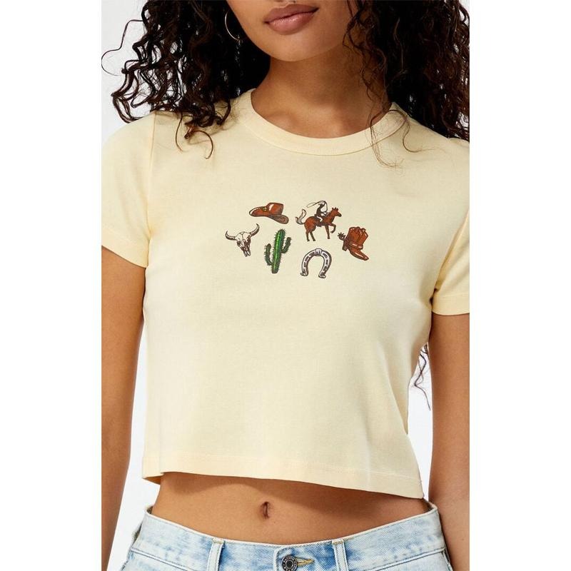 PS / LA Women's Cowboy Symbols Baby T-Shirt Hoodie Sweatshirt | PrintMintTees.com