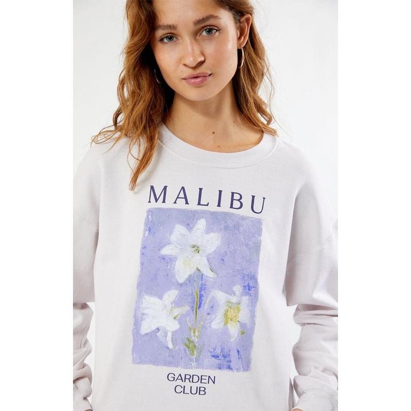 PS / LA Women's Malibu Garden Club Crew Neck Sweatshirt T-Shirts, Hoodie | PrintMintTees.com