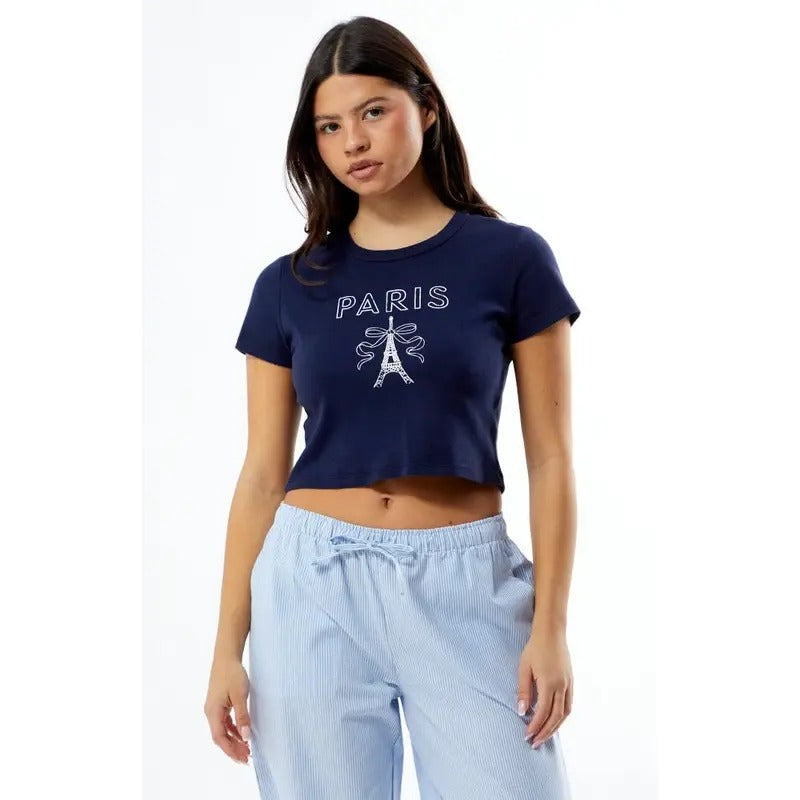 PS / LA Women's Paris Bow Baby T-Shirt Hoodie, Sweatshirt | PrintMintTees.com